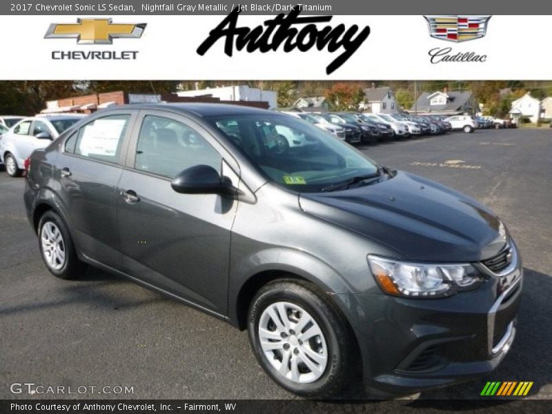 Nightfall Gray Metallic / Jet Black/Dark Titanium 2017 Chevrolet Sonic LS Sedan