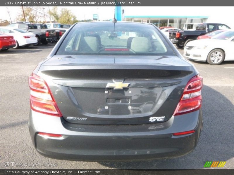 Nightfall Gray Metallic / Jet Black/Dark Titanium 2017 Chevrolet Sonic LS Sedan