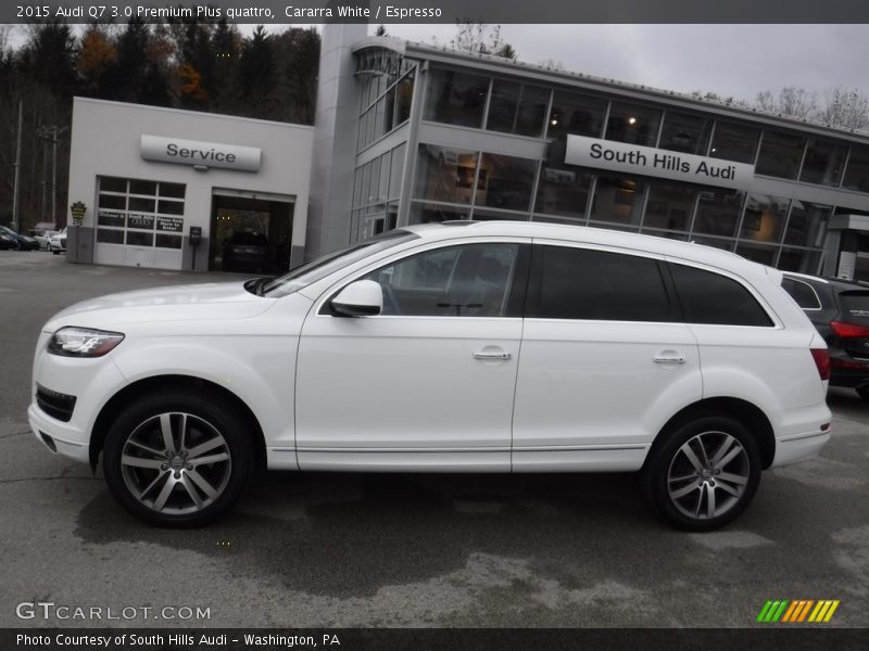 Cararra White / Espresso 2015 Audi Q7 3.0 Premium Plus quattro
