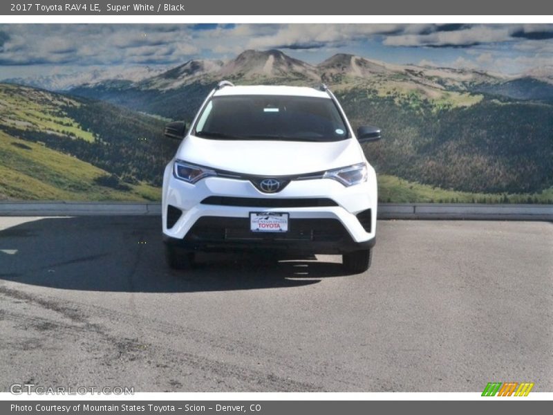 Super White / Black 2017 Toyota RAV4 LE