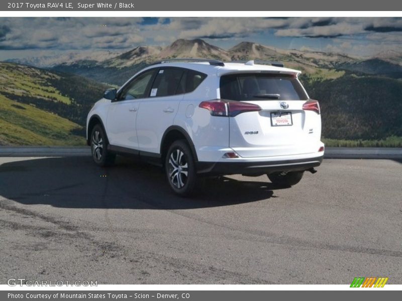 Super White / Black 2017 Toyota RAV4 LE