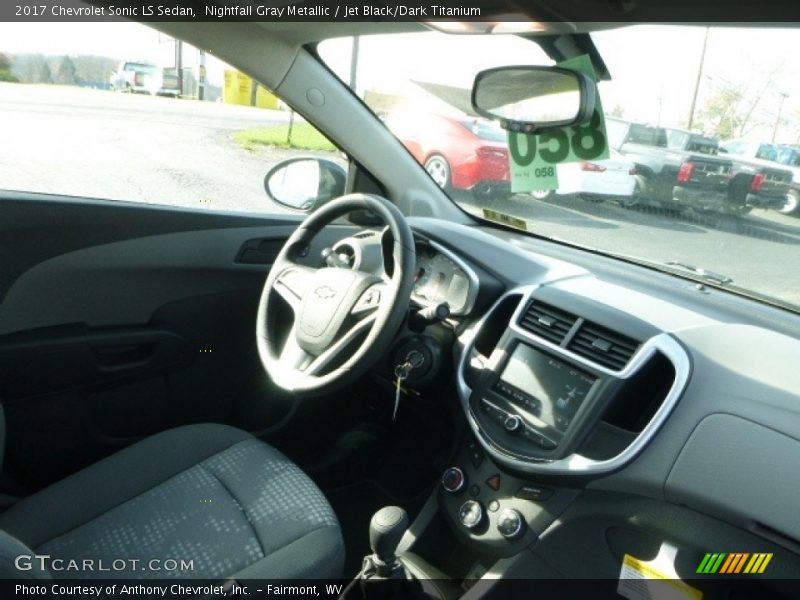 Nightfall Gray Metallic / Jet Black/Dark Titanium 2017 Chevrolet Sonic LS Sedan