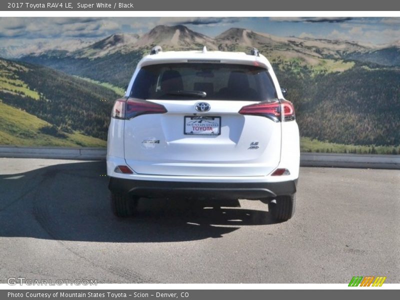 Super White / Black 2017 Toyota RAV4 LE