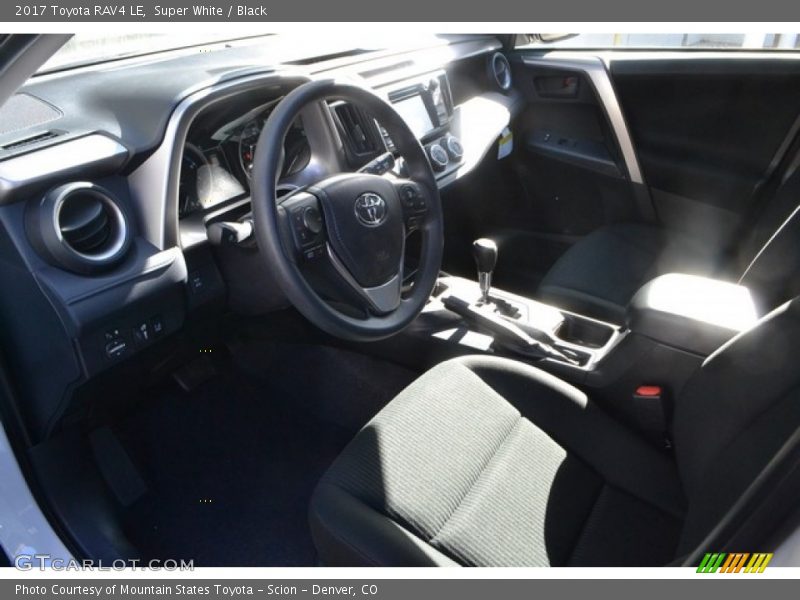 Super White / Black 2017 Toyota RAV4 LE