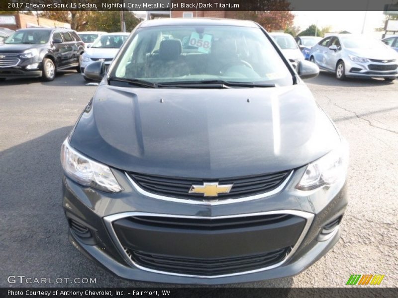 Nightfall Gray Metallic / Jet Black/Dark Titanium 2017 Chevrolet Sonic LS Sedan