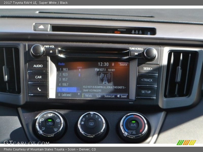 Super White / Black 2017 Toyota RAV4 LE