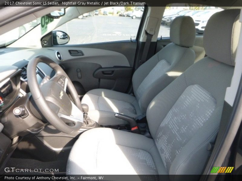 Nightfall Gray Metallic / Jet Black/Dark Titanium 2017 Chevrolet Sonic LS Sedan