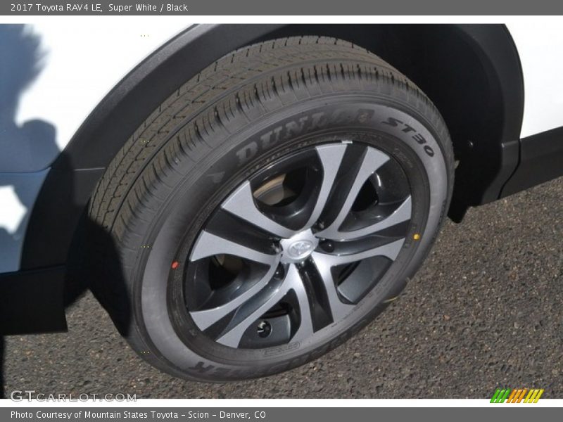 Super White / Black 2017 Toyota RAV4 LE