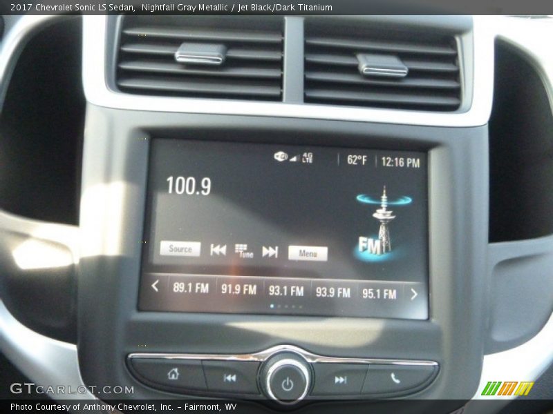 Nightfall Gray Metallic / Jet Black/Dark Titanium 2017 Chevrolet Sonic LS Sedan