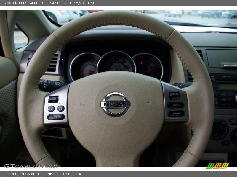 Blue Onyx / Beige 2008 Nissan Versa 1.8 SL Sedan