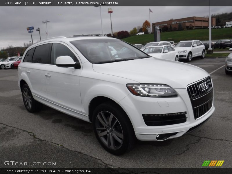 Cararra White / Espresso 2015 Audi Q7 3.0 Premium Plus quattro