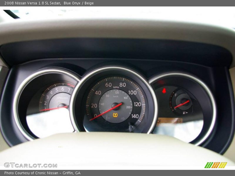 Blue Onyx / Beige 2008 Nissan Versa 1.8 SL Sedan