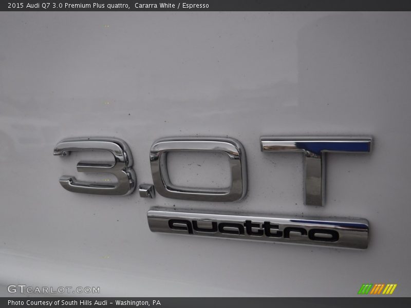 Cararra White / Espresso 2015 Audi Q7 3.0 Premium Plus quattro