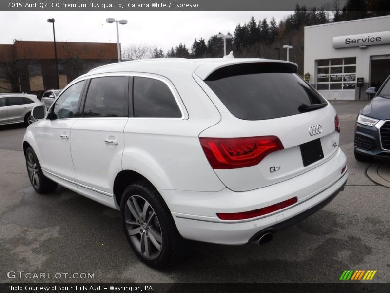 Cararra White / Espresso 2015 Audi Q7 3.0 Premium Plus quattro
