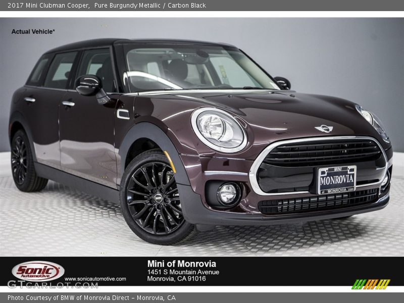 Pure Burgundy Metallic / Carbon Black 2017 Mini Clubman Cooper