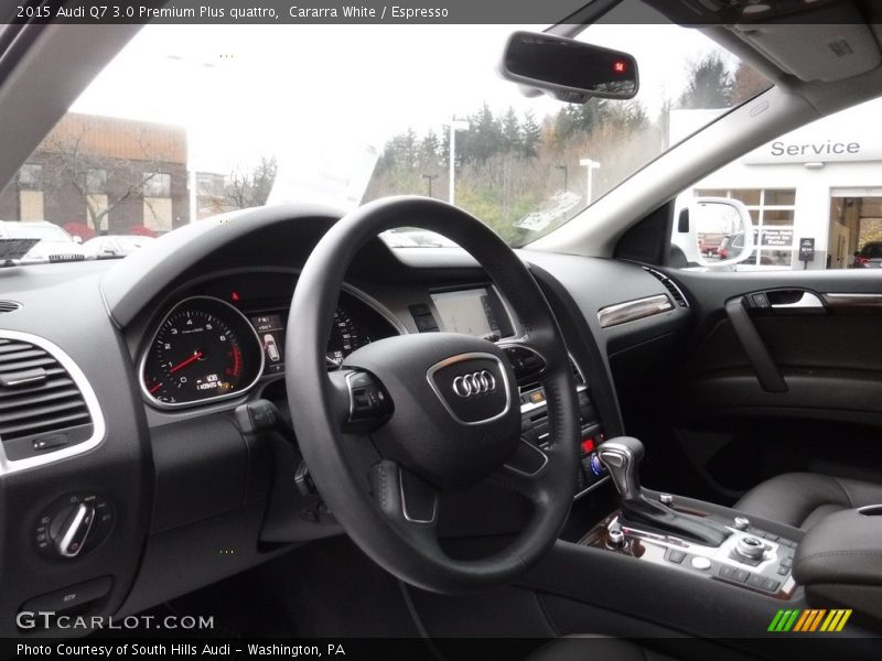 Cararra White / Espresso 2015 Audi Q7 3.0 Premium Plus quattro