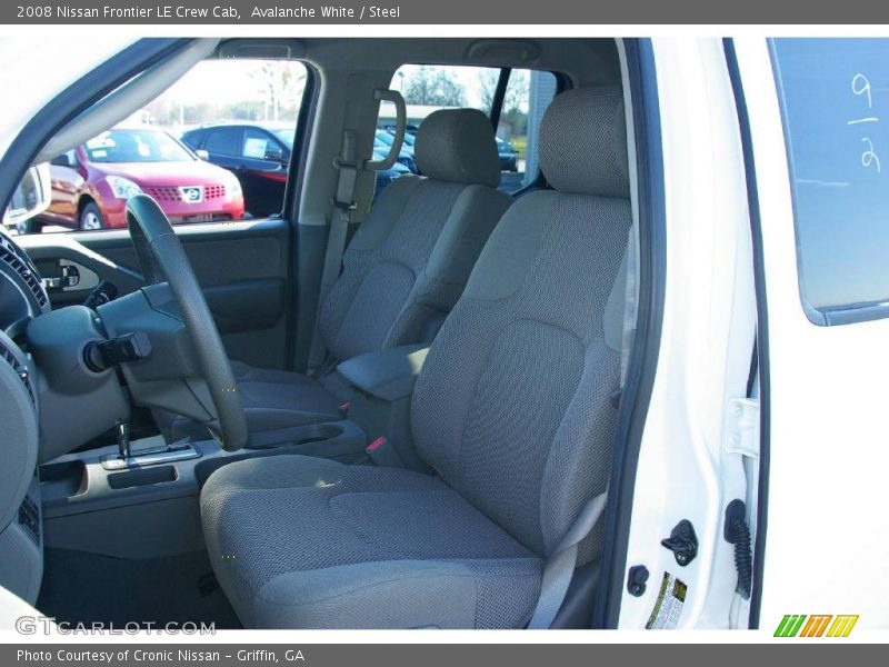 Avalanche White / Steel 2008 Nissan Frontier LE Crew Cab