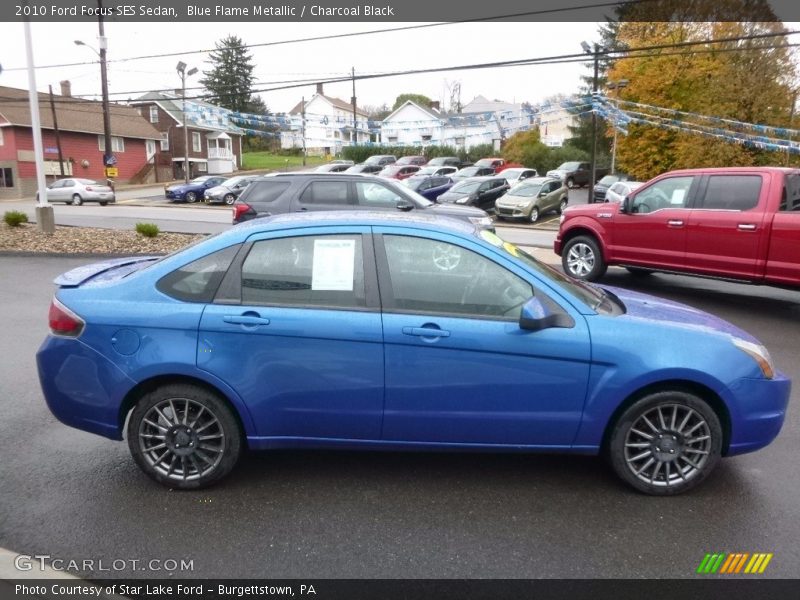 Blue Flame Metallic / Charcoal Black 2010 Ford Focus SES Sedan