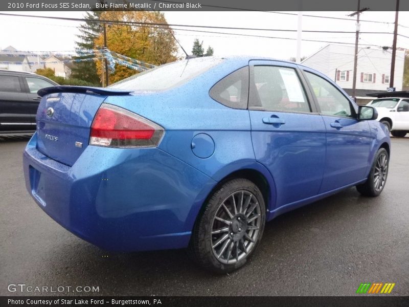 Blue Flame Metallic / Charcoal Black 2010 Ford Focus SES Sedan