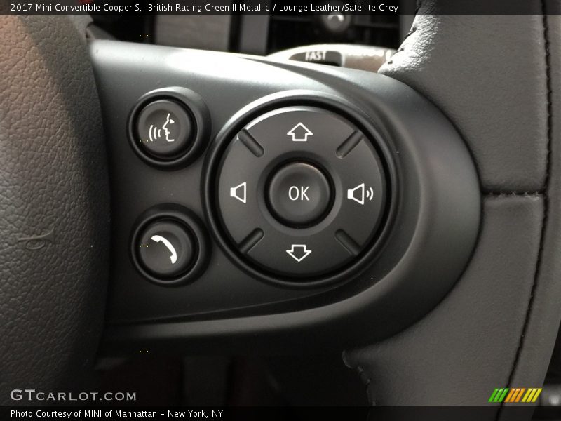 Controls of 2017 Convertible Cooper S