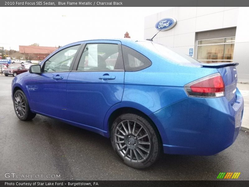 Blue Flame Metallic / Charcoal Black 2010 Ford Focus SES Sedan