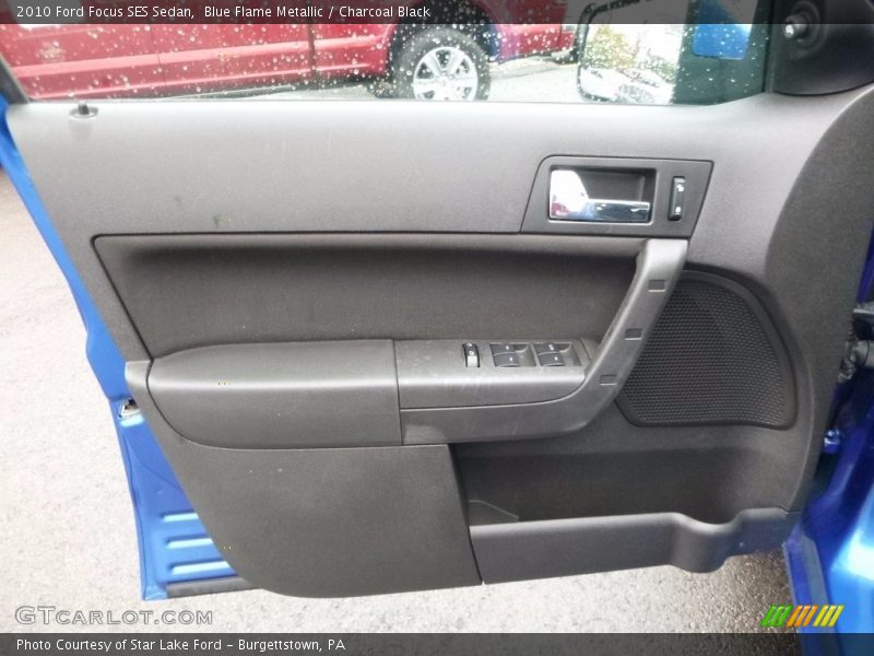Blue Flame Metallic / Charcoal Black 2010 Ford Focus SES Sedan