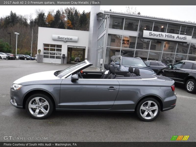 Monsoon Gray Metallic / Black 2017 Audi A3 2.0 Premium quttaro