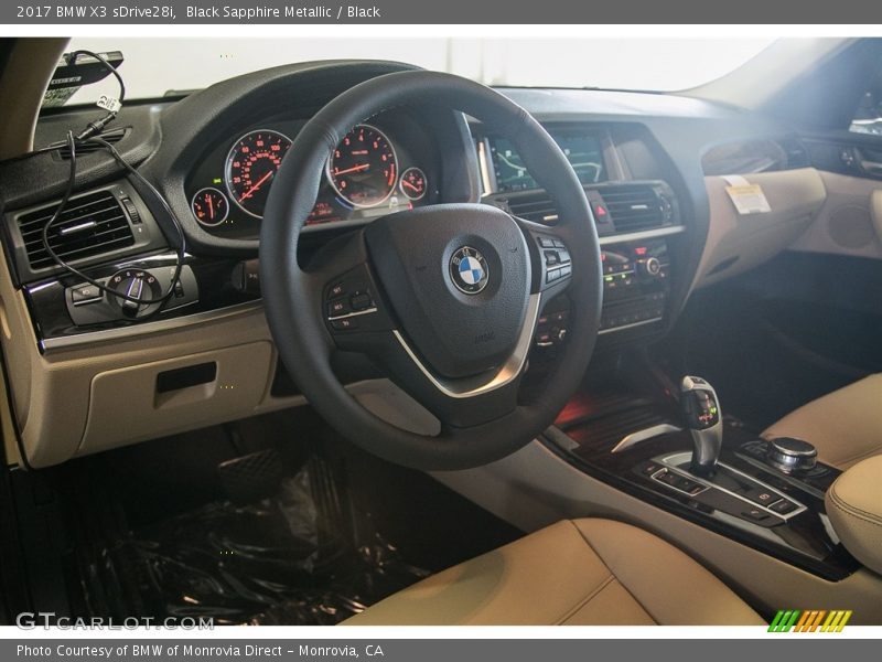Black Sapphire Metallic / Black 2017 BMW X3 sDrive28i