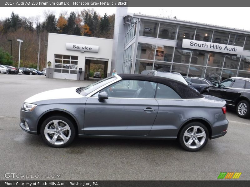 Monsoon Gray Metallic / Black 2017 Audi A3 2.0 Premium quttaro