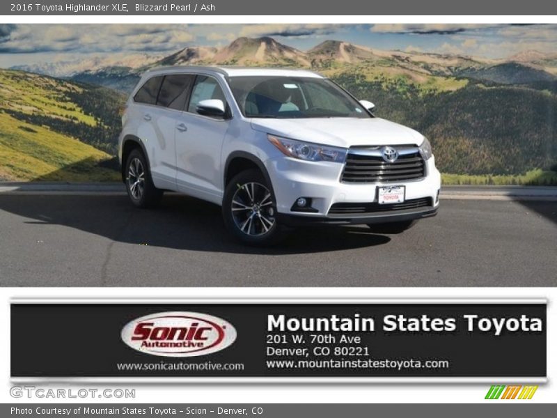 Blizzard Pearl / Ash 2016 Toyota Highlander XLE
