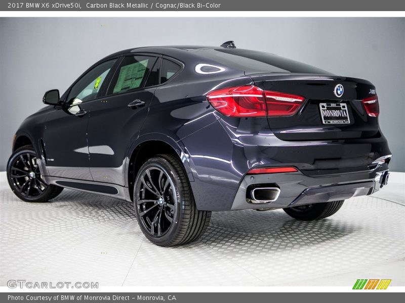 Carbon Black Metallic / Cognac/Black Bi-Color 2017 BMW X6 xDrive50i