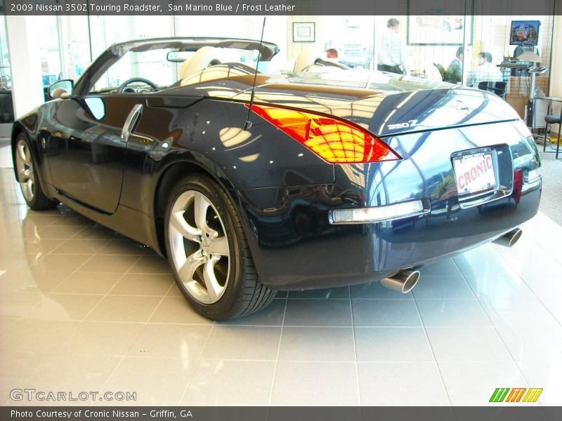 San Marino Blue / Frost Leather 2009 Nissan 350Z Touring Roadster