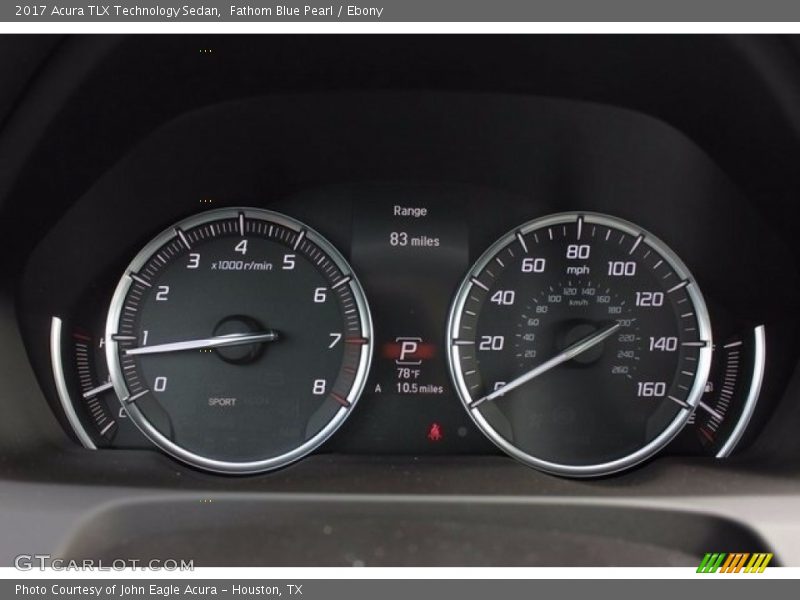 Fathom Blue Pearl / Ebony 2017 Acura TLX Technology Sedan