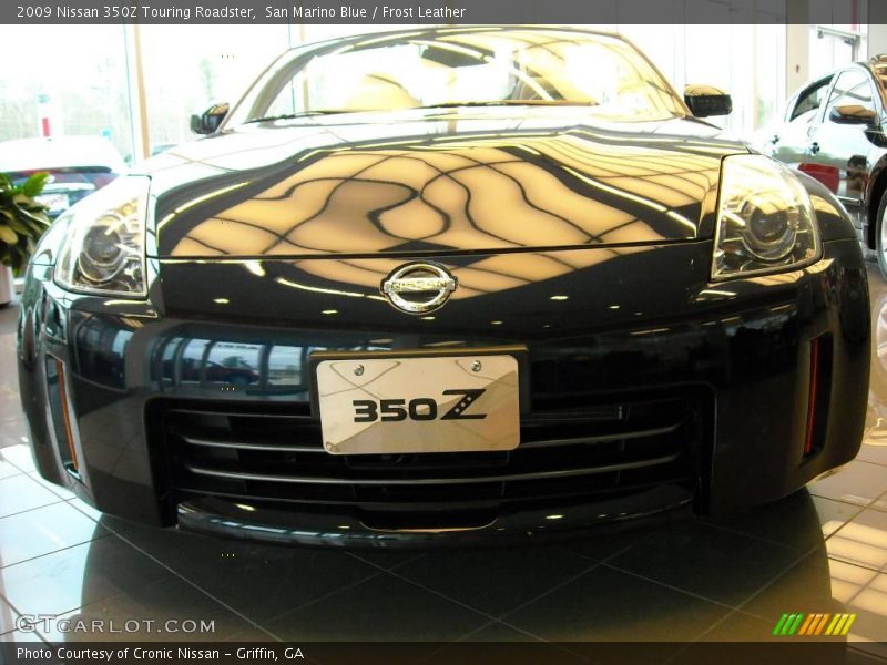 San Marino Blue / Frost Leather 2009 Nissan 350Z Touring Roadster