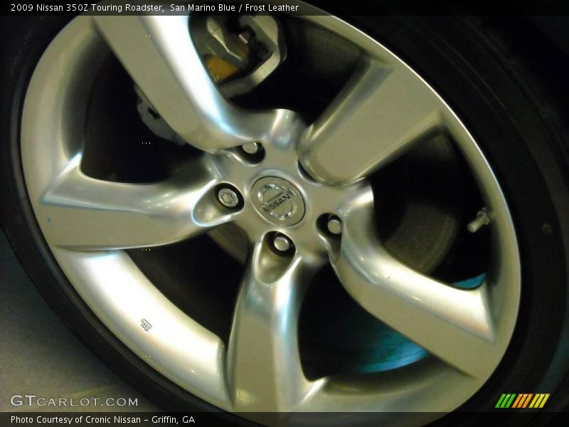 San Marino Blue / Frost Leather 2009 Nissan 350Z Touring Roadster