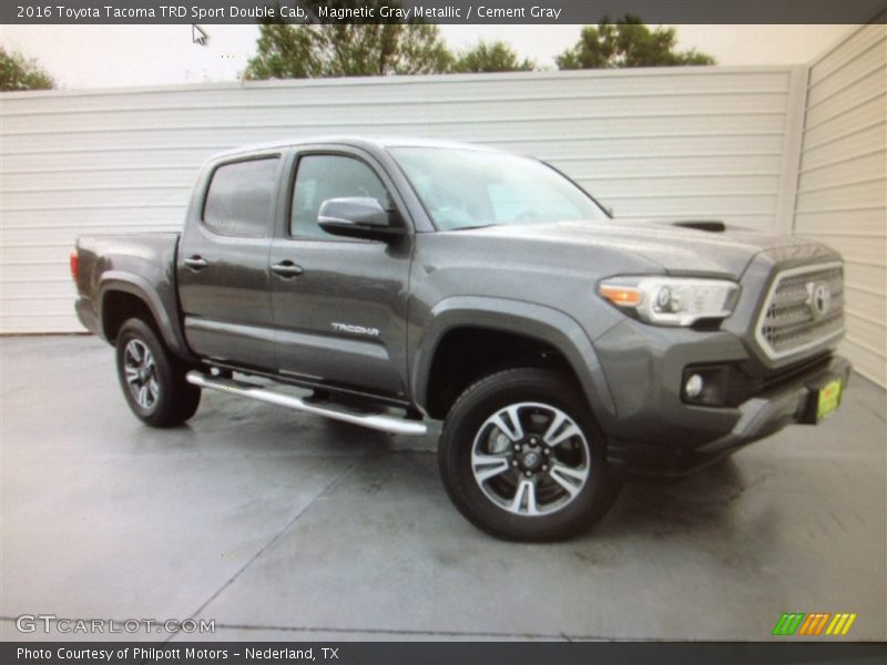 Magnetic Gray Metallic / Cement Gray 2016 Toyota Tacoma TRD Sport Double Cab