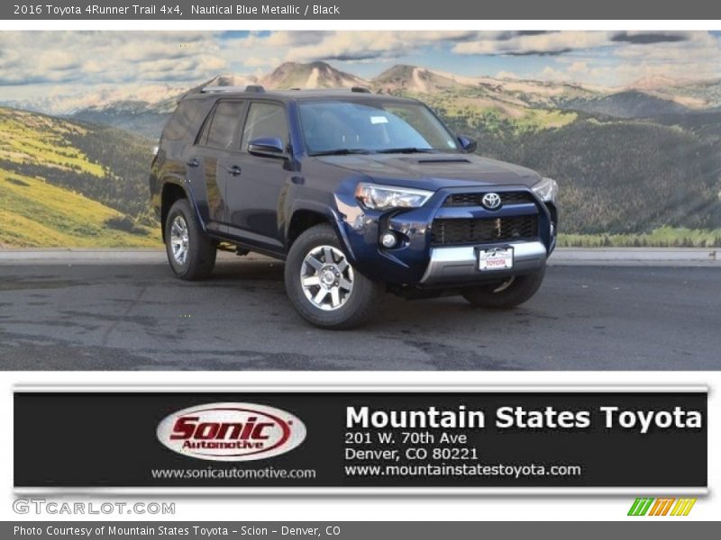 Nautical Blue Metallic / Black 2016 Toyota 4Runner Trail 4x4