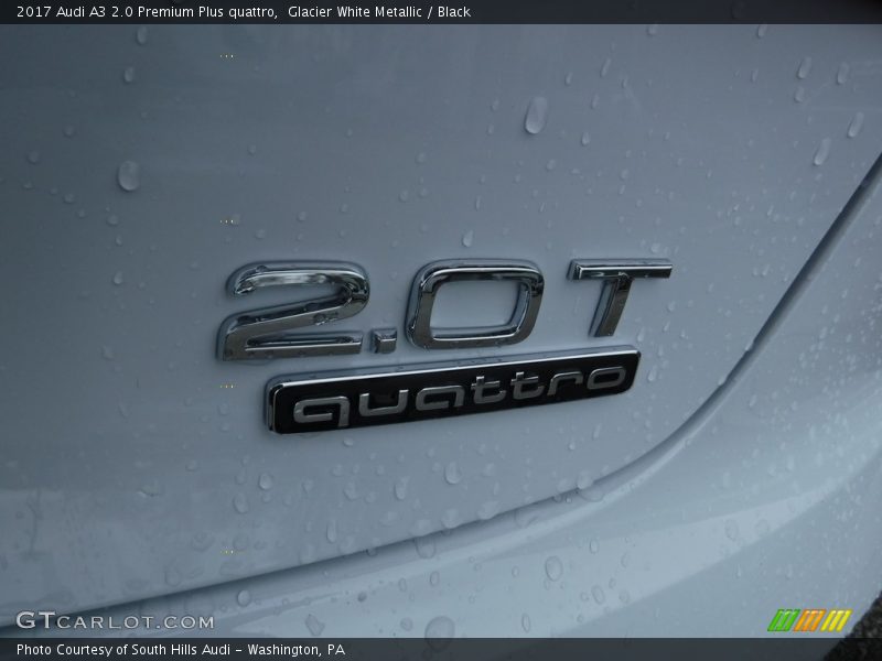 Glacier White Metallic / Black 2017 Audi A3 2.0 Premium Plus quattro