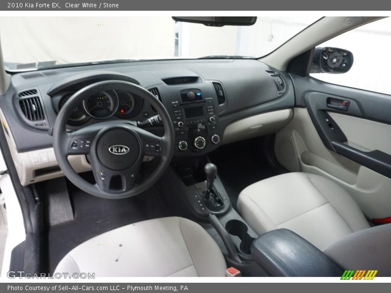 Clear White / Stone 2010 Kia Forte EX