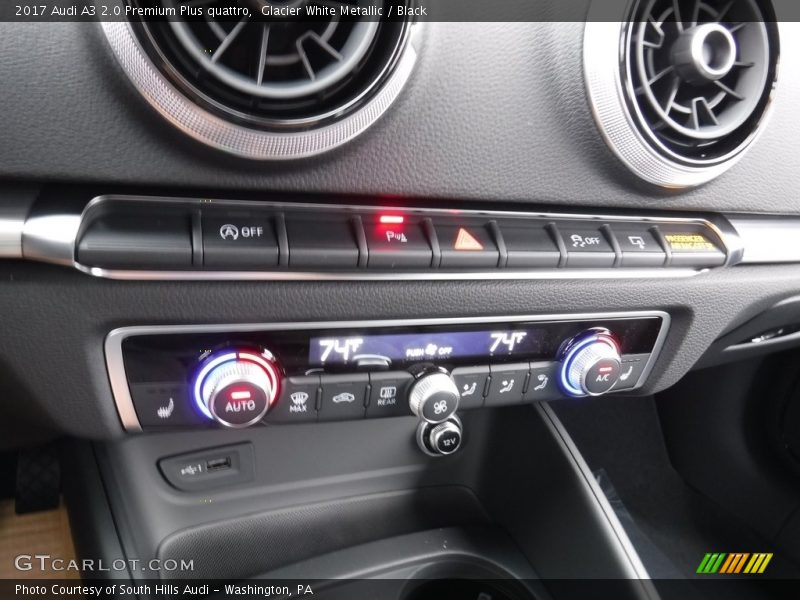 Glacier White Metallic / Black 2017 Audi A3 2.0 Premium Plus quattro