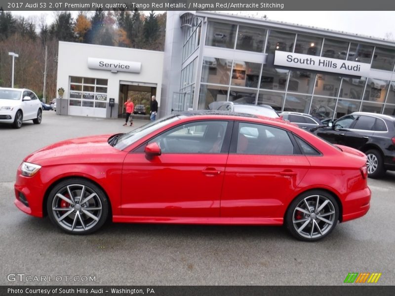 Tango Red Metallic / Magma Red/Anthracite Stitching 2017 Audi S3 2.0T Premium Plus quattro