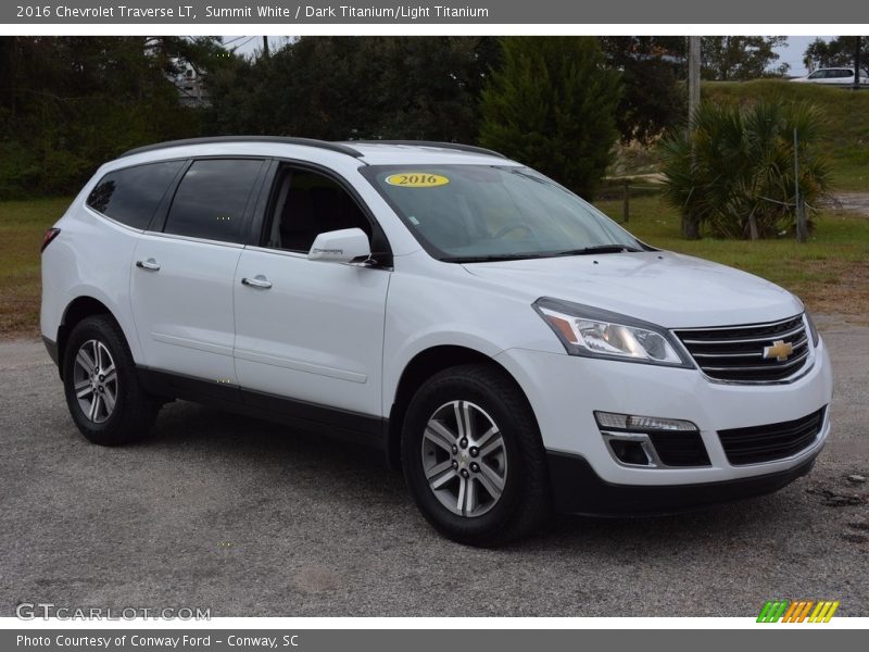 Summit White / Dark Titanium/Light Titanium 2016 Chevrolet Traverse LT