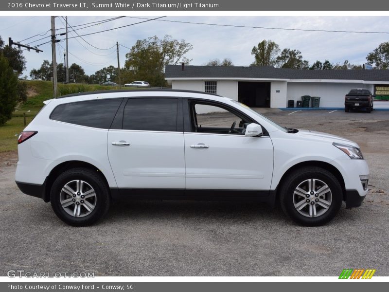 Summit White / Dark Titanium/Light Titanium 2016 Chevrolet Traverse LT