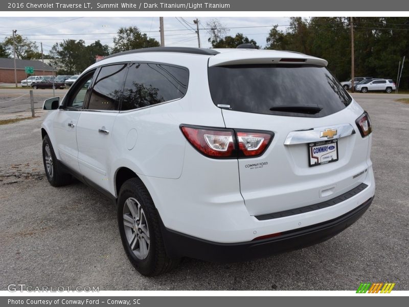 Summit White / Dark Titanium/Light Titanium 2016 Chevrolet Traverse LT