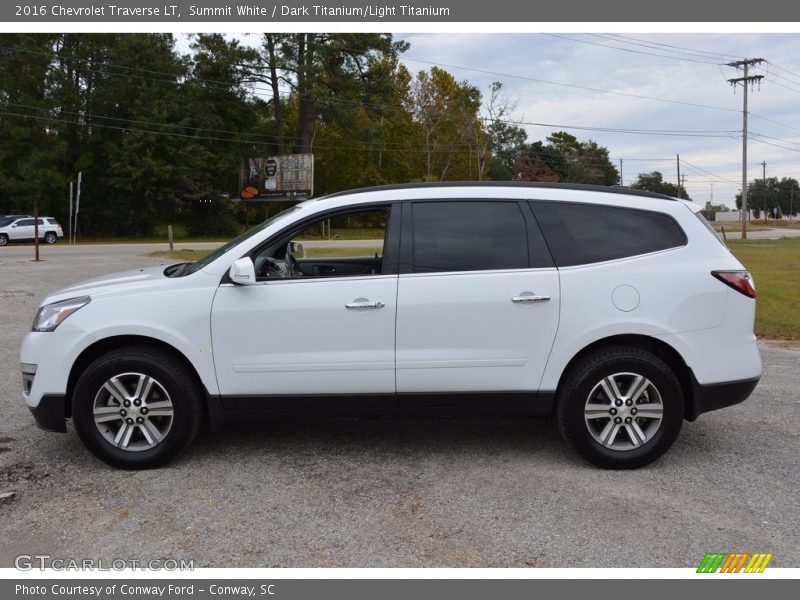 Summit White / Dark Titanium/Light Titanium 2016 Chevrolet Traverse LT
