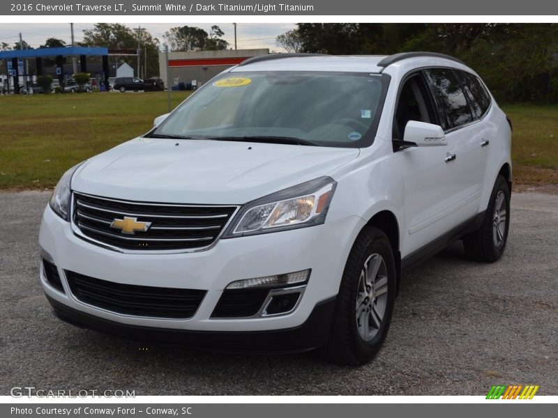 Summit White / Dark Titanium/Light Titanium 2016 Chevrolet Traverse LT