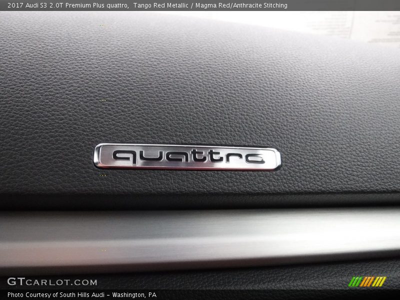 Tango Red Metallic / Magma Red/Anthracite Stitching 2017 Audi S3 2.0T Premium Plus quattro