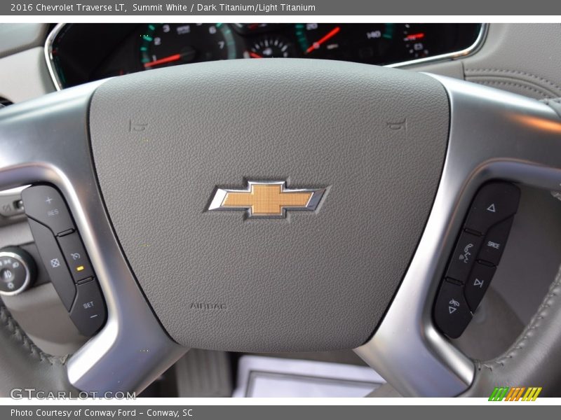 Summit White / Dark Titanium/Light Titanium 2016 Chevrolet Traverse LT