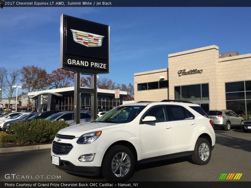 Summit White / Jet Black 2017 Chevrolet Equinox LT AWD