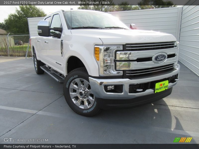 White Platinum / Black 2017 Ford F250 Super Duty Lariat Crew Cab 4x4